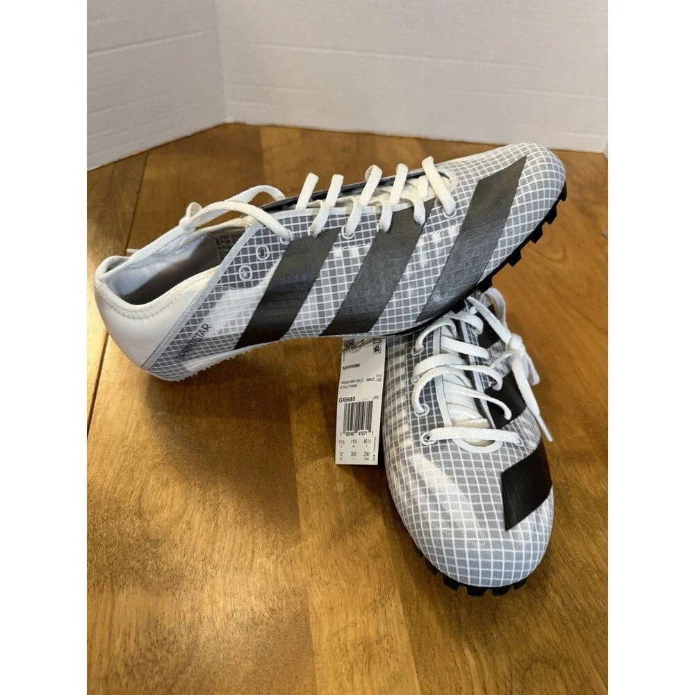 adidas Men's Sprintstar Track Shoes Size 12 White Brand New. GX6685 4/23